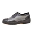 British Walkers Playboy Original Wingtips Men s Gray and Black Leather Custom Made Low Cut Oxfords Supply