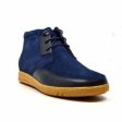 British Walkers Birmingham Bally Style Men s Navy Blue Suede High Tops Fashion