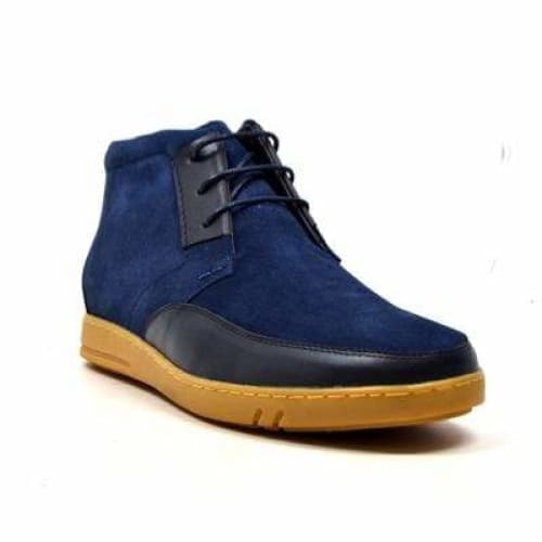 British Walkers Birmingham Bally Style Men s Navy Blue Suede High Tops Fashion