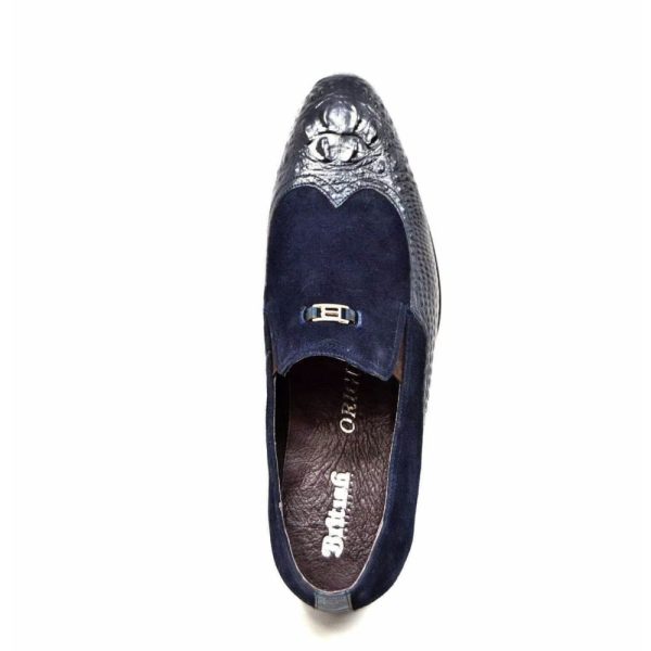 British Walkers Men s Shiraz Navy Blue Leather Loafers Sale