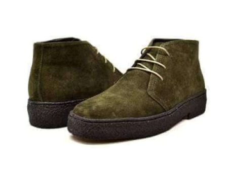 British Walkers Playboy Original Men s Olive Green Suede High Top Online