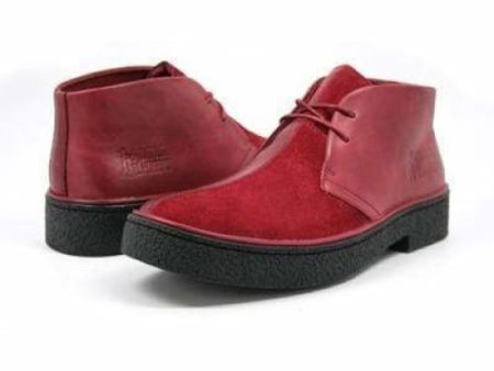 British Walkers Playboy Men s Wine Red Leather and Suede Split Toe Discount