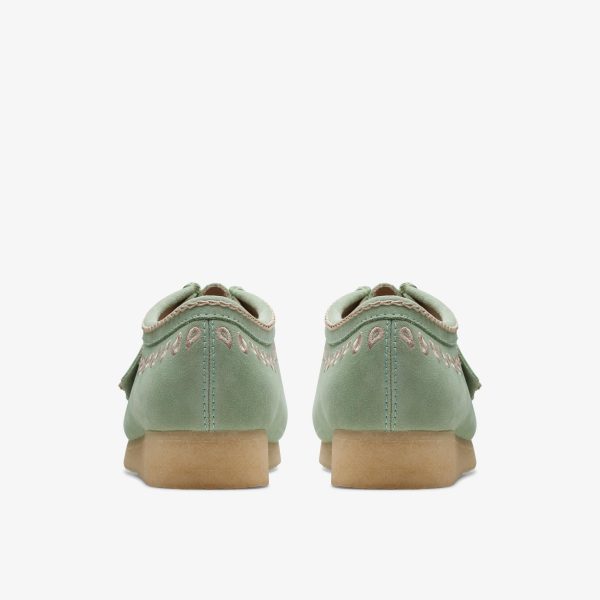 [26172073] Mens CLARKS WALLABEE - GREEN EMBROIDERY For Sale