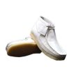 British Walkers Walker 100 Wallabee Boots Men s All White Leather For Cheap