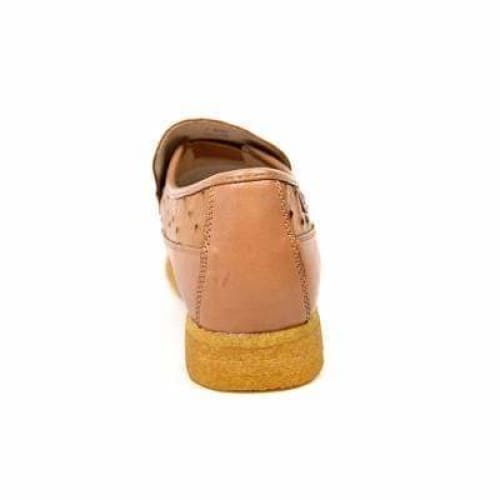 British Walkers Harlem Men s Cognac Tan Leather Crepe Sole Slip On Shoes Discount