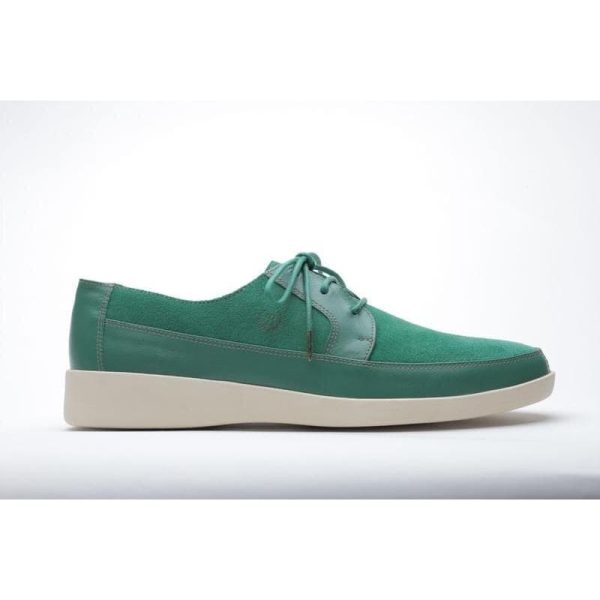 Johnny Famous Bally Style Park West Men s Green Leather and Suede Low Tops Supply