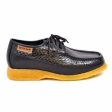 British Walkers Crown Men s Black Snake Leather Crepe Sole Oxfords For Discount