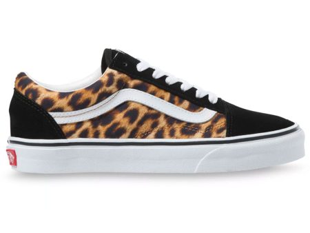 (U3B3I6) Leopard Old Skool Shoes - Black True White Discount