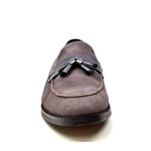 British Walkers Space Men s Gray Suede and Leather Sophisticated Crepe Sole Loafers For Sale