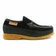 British Walkers Power Men s Black Leather and Suede Old School Slip On For Discount