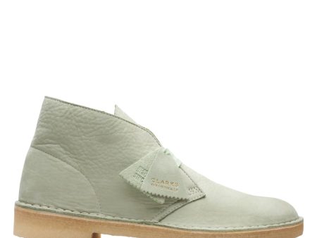 Clarks Originals Desert Boots Men s Pale Green Leather 26165743 Online Hot Sale