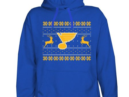 ST. LOUIS BLUES UGLY SWEATER HOODIE - BLUE For Cheap