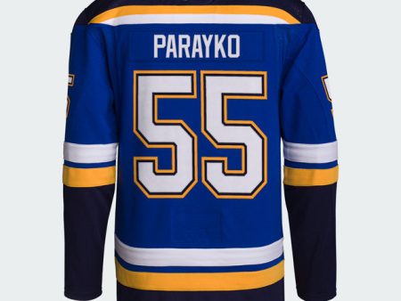 ST. LOUIS BLUES AUTHENTIC COLTON PARAYKO #55 HOME PRIMEGREEN JERSEY - BLUE Supply