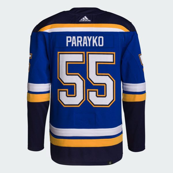 ST. LOUIS BLUES AUTHENTIC COLTON PARAYKO #55 HOME PRIMEGREEN JERSEY - BLUE Supply