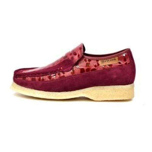 British Walkers Stone Men s Wine Red Pattern Suede Slip On Shoes on Sale