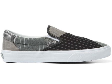 (Q4NHMU) Patchwork Classic Slip-On Shoes - Conference Call Suiting Grey Sale