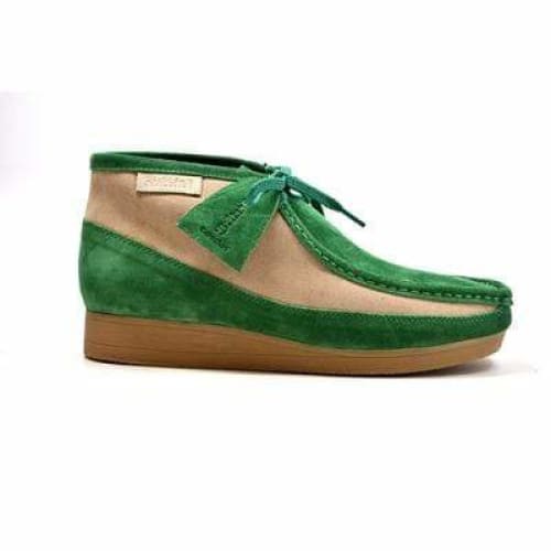 British Walkers New Castle Wallabee Boots Men s Green and Beige Suede Online