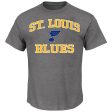 ST. LOUIS BLUES HEART N  SOUL T-SHIRT - CHARCOAL Cheap