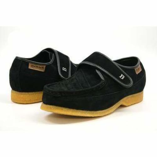 British Walkers Royal Old School Men s Black Leather and Suede Slip Ons For Cheap