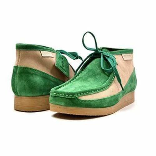 British Walkers New Castle Wallabee Boots Men s Green and Beige Suede Online