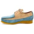 British Walkers Crown Men s Powder Blue and Beige Suede Crepe Sole Low Top Shoes Sale