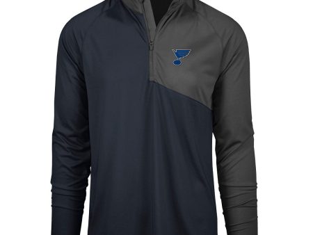 ST. LOUIS BLUES LEVELWEAR PINNACLE 1 4 ZIP - NAVY Online