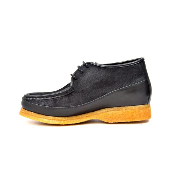 British Walkers Knicks Men s Black Leather and Pony Skin Hot on Sale