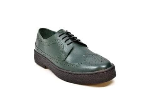 British Walkers Wingtip Low Cut Men s Hunter Green Leather For Discount