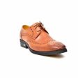 British Walkers Charles Men s Cognac Leather Wing Tips Hot on Sale