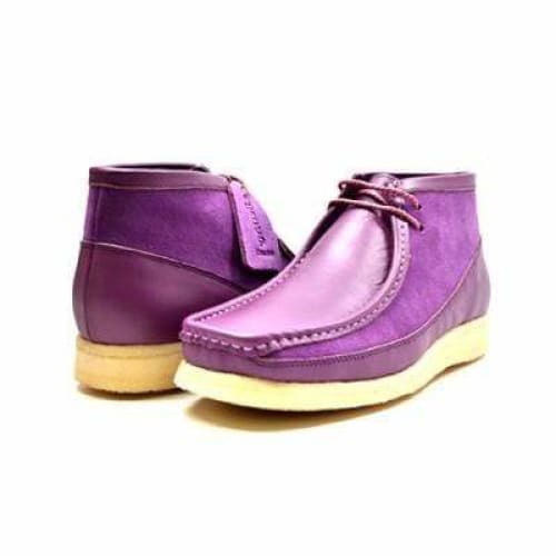 British Walkers Walker 100 Wallabee Boots Men s Purple Leather and Suede Online now