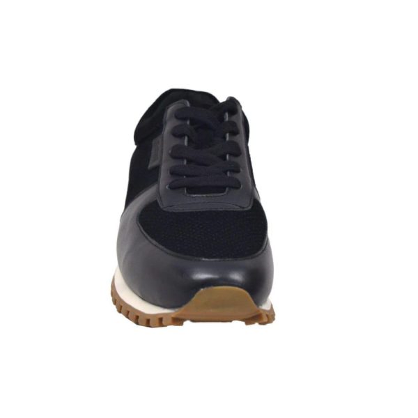 British Walkers Surrey Men s Black Leather and Suede Sneakers Online