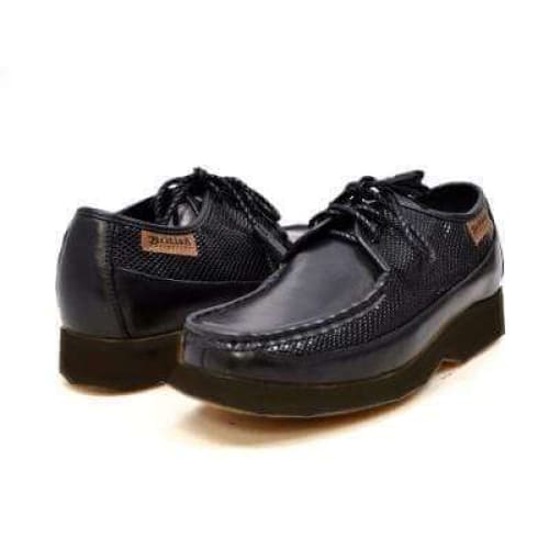 British Walkers Crown Men s Black Leather and Snake Pattern Oxfords Hot on Sale