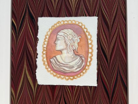 Framed Original Cameo Painting 4 Online