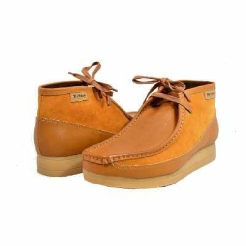 British Walkers New Castle Wallabee Boots Men s Cognac Suede and Leather Online