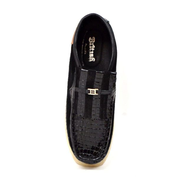 British Walkers Apollo Croc Men s Crocodile Leather and Suede Slip On Crepe Sole Online now