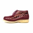 British Walkers Knicks Croc Men s Burgundy Crocodile Leather and Suede Discount