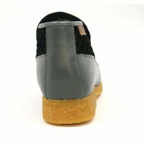 British Walkers Checkers Men s Black Leather and Gray Suede Slip Ons Online