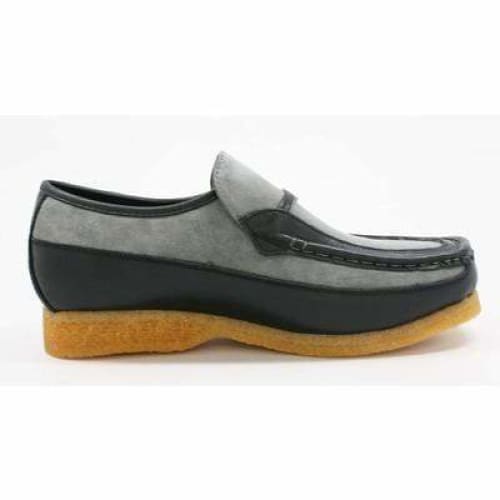 British Walkers Power Men s Grey and Black Suede Old School Slip On Online now