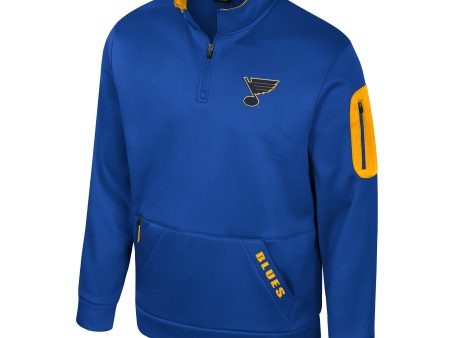 ST. LOUIS BLUES MAINFRAME QUARTER ZIP - ROYAL Fashion