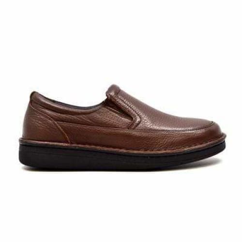 British Walkers Nottingham Men s Brown Leather Casual Slip On Shoes For Cheap