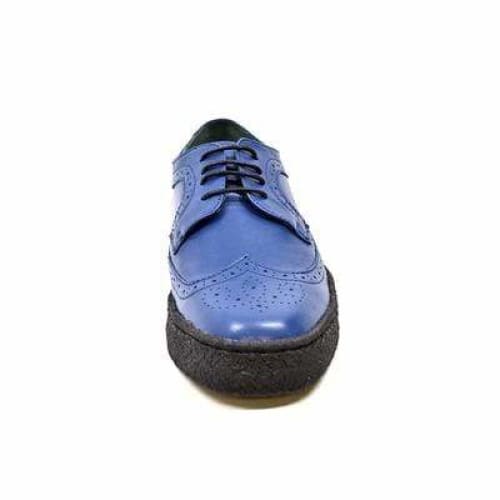 British Walkers Wingtip Low Cut Men s Cobalt Blue Leather Oxfords on Sale