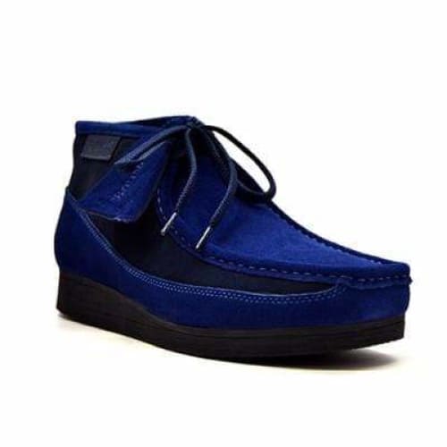 British Walkers New Castle Wallabee Boots Men s Navy Blue Suede For Cheap