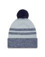 ST. LOUIS BLUES NEW ERA CIRCLE NOTE STRIPED POM KNIT - GREY BLUE Online