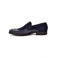 British Walkers Shiraz Men s Navy Blue Crocodile Leather and Suede Loafers For Discount