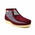 British Walkers Walker 100 Wallabee Boots Men s Burgundy and Gray Suede Sale