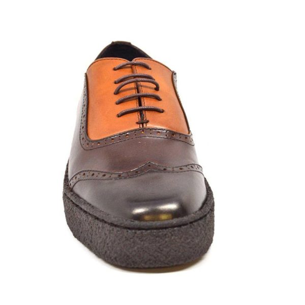 British Walkers Playboy Original Wingtips Men s Brown and Rust Leather Low Cut Oxfords For Cheap