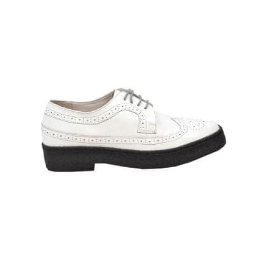 British Walkers Wingtip Low Cut Men s White Leather Oxfords Online now