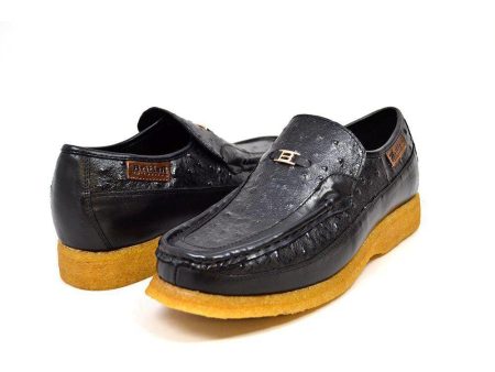 British Walkers Harlem Men s Ostrich Leather Slip Ons For Cheap