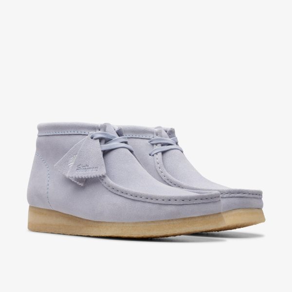 [26175699] Mens CLARKS WALLABEE BOOT - CLOUD GREY SDE For Cheap