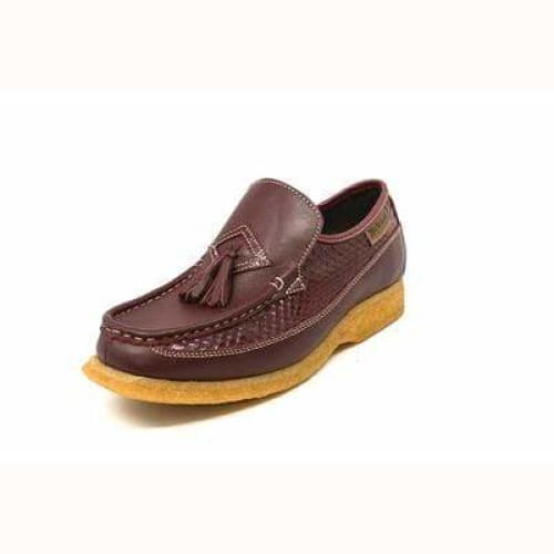 British Walkers Brooklyn Men s Burgundy Snake Skin Leather Crepe Sole Shoes Online Hot Sale